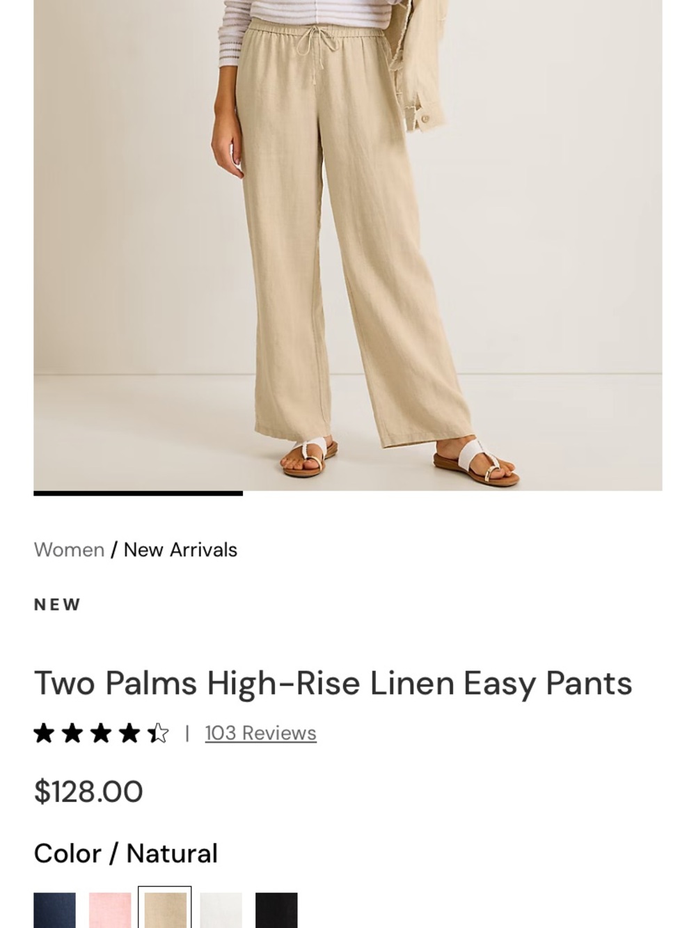 Tommy Bahama Women's Wide Leg Drawstring Pants - Oatmeal